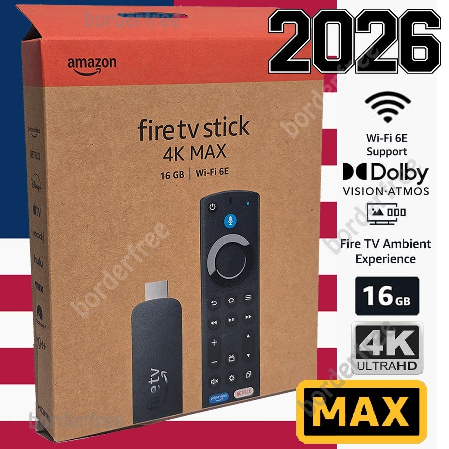 AMAZON FIRE TV Stick 4K MAX, 16GB, Wi-Fi 6E, Alexa Voice Remote