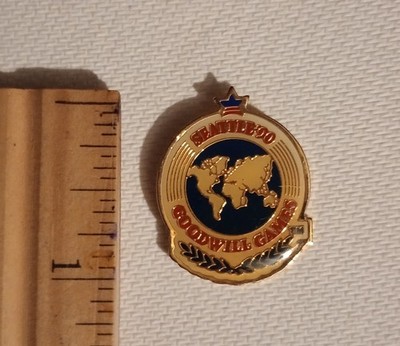 Goodwill Games Seattle Washington '90 1990 Souvenir Vintage Lapel Hat Jacket Pin