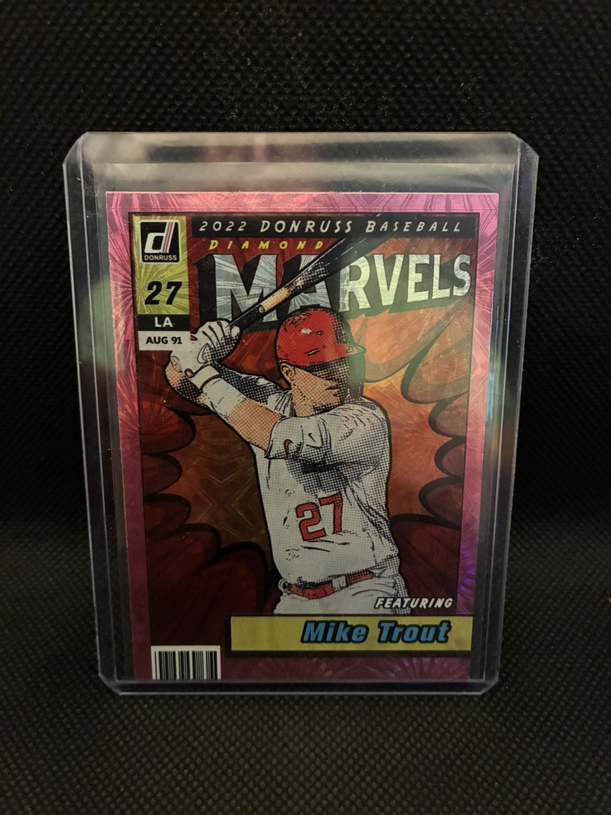 2022 Panini Donruss - Marvels Mike Trout #M-1 Pink Fireworks