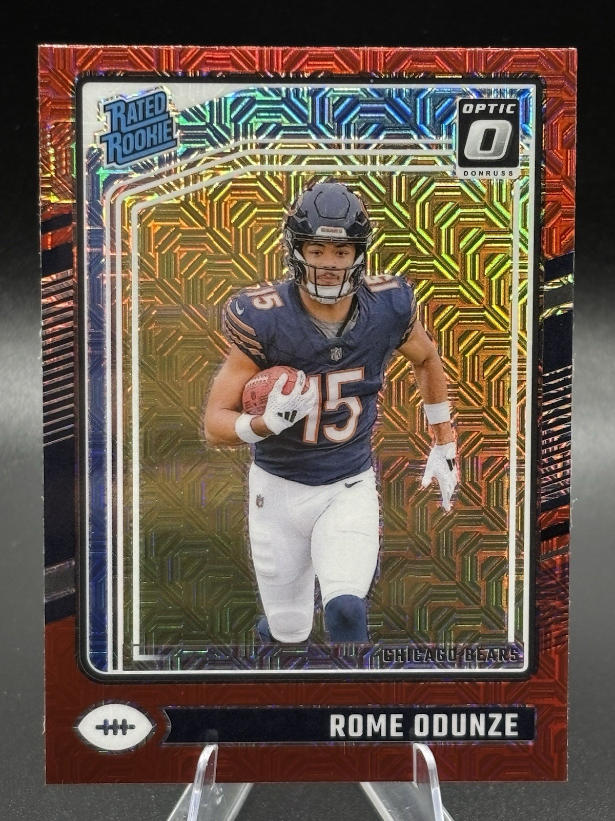 2024 Panini Donruss Optic Rated Rookie Rome Odunze #286 Red Mojo - Bears