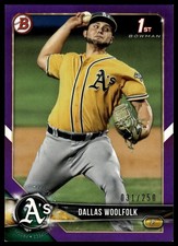2018 Bowman Draft #BD-127 Dallas Woolfolk Purple #/250