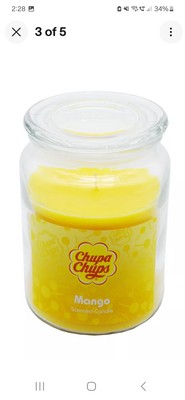 2 X CHUPA CHUPS GROSSE 510G GLAS KERZE MANGO NEU KOSTENLOSER VERSAND 
