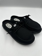 Hey Dude Women's Wendy Slip Mono Black Solid Fabric Slip On Shoes Size 7 NWOT