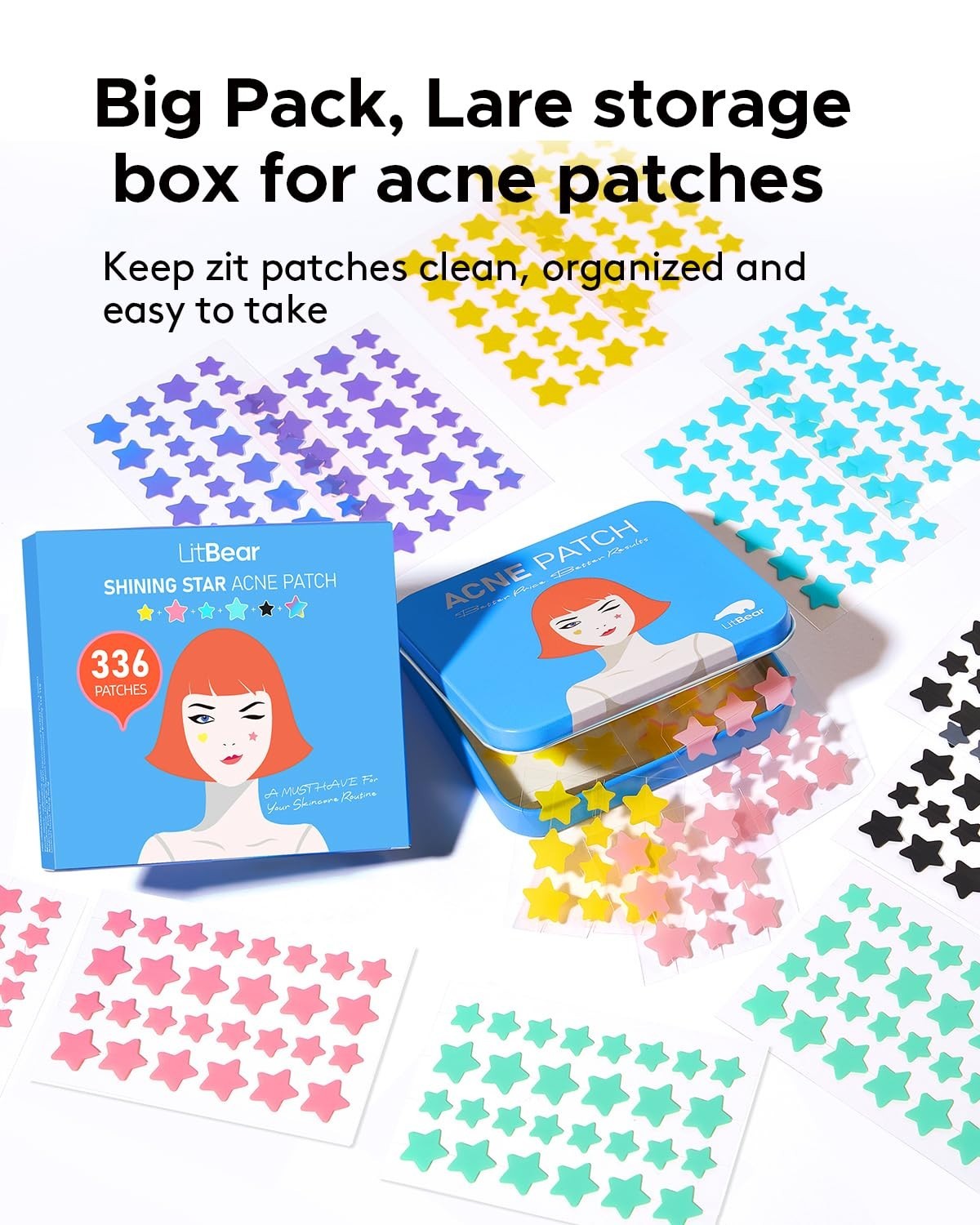 Simple Loading Checklist Cute Star Zit Stickers - 336 Hydrocolloid Acne Patches with Easy ...