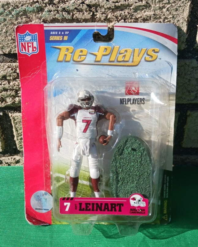 NFL Gracelyn Re-Plays Series III Matt Leinart #7 Cardinals Figure w/ Helmet & FB