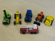 6 vintage minature Tonka trucks