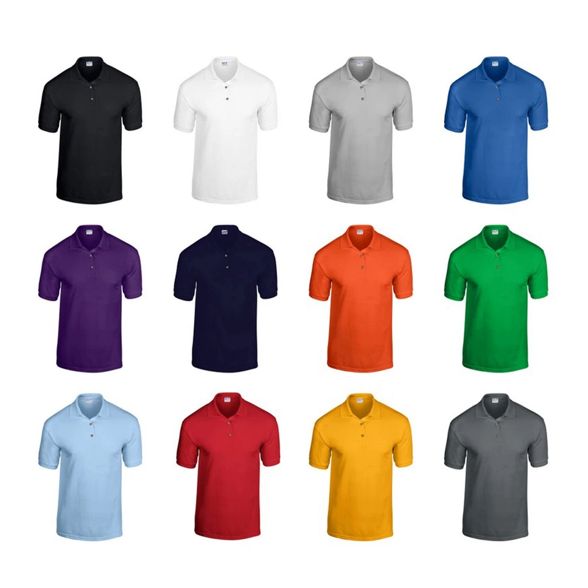 AU Polo Golf Blank Plain Basic Jersey Collar T-Shirt Small Big Men's Cotton