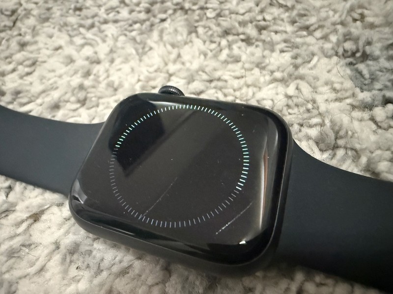 Apple Watch Series 6 44mm Space Gray Aluminum Case with Black Sport Band