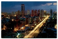 At Night Shenzhen China Cityscape 1991 Postcard