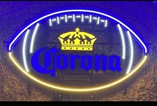 Corona Cerveza Beer Football Vivid LED Neon Light Sign 32” x 20” With Dimmer