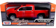2019 GMC Sierra 1500 SLT Crew Cab Pickup Truck Red 1/24-1/27 Model by Motormax