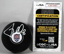 JT MILLER SIGNED NEW YORK RANGERS 100TH ANNIVERSARY PUCK NY AUTOGRAPHED +JSA COA