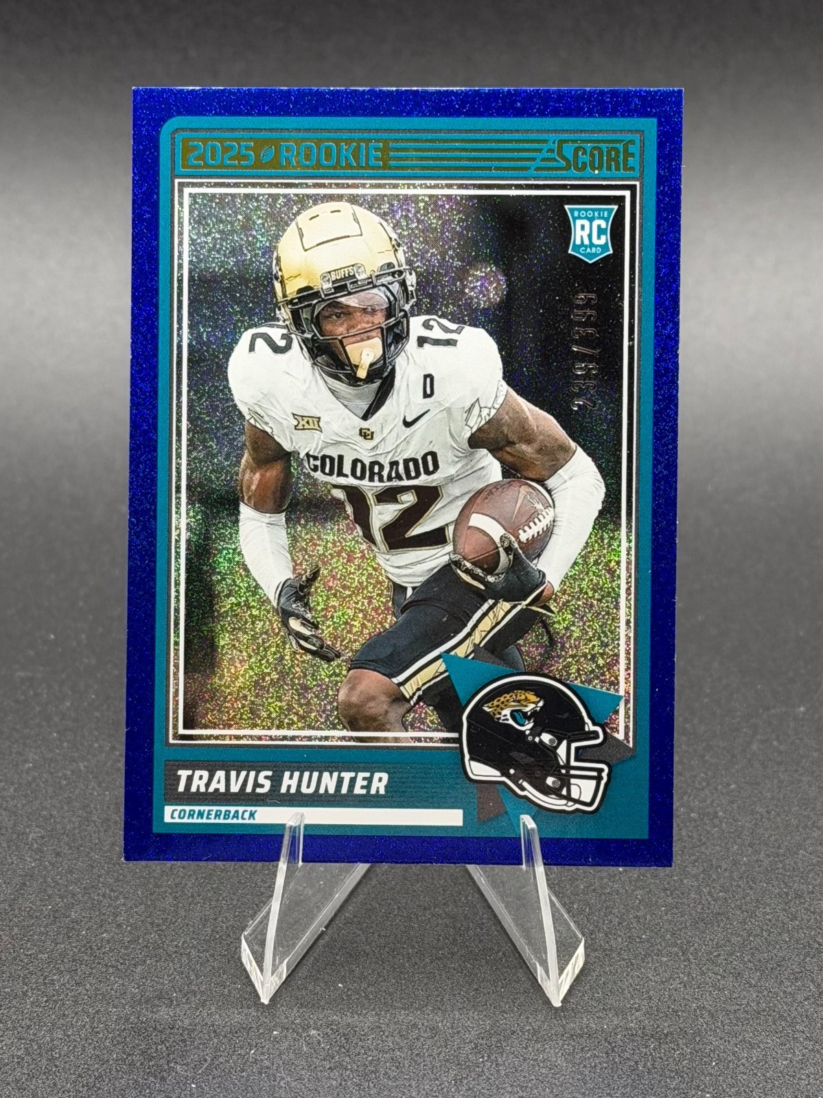 Travis Hunter 2025 Score Blue Dots /399 Rookie #20 (RC)