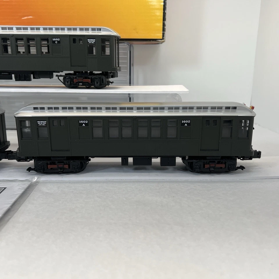 MTH RailKing 30-2759-1 New York Transit Green Q Type 3Car Subway Set PS.2 O Used - Image 3 of 4