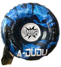 A-DUDU 47 inch Inflatable Snow Tube Sled - Black