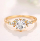 14k Gold plated Anniversary Ring 1.7CT Elegant Stacking Ring For Valentine Gifts — photo 4