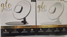 Glo Tech Foldable 8" Travel LED Mirror - Black & White - Open Box