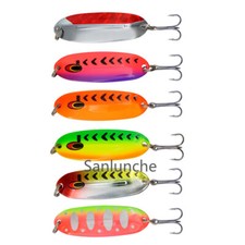 5pcs Fishing Lure Metal Crankbait Spoon Spinner baits With Treble Hooks 5.7cm/7g
