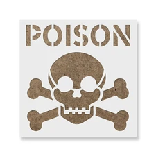 Poison Symbol Stencil - Durable & Reusable Mylar Stencils