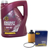 MotoröL Set 5W-40 5 Liter + ÖLfilter SH 4797 P FüR Fiat Doblo Panda Lancia Opel