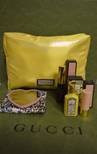 GUCCI Flora Beauty cosmetic bag with mirror, perfume, mini lipstick, mascara