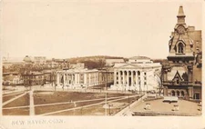 NEW HAVEN, CT, LIBRARY, COURT HOUSE & CITY HALL, ROGERS REAL PHOTO PC 1907-20