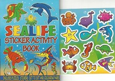 Set Children's Sealife Colouring Puzzle Book Stickers Activity Kids Girls Boys