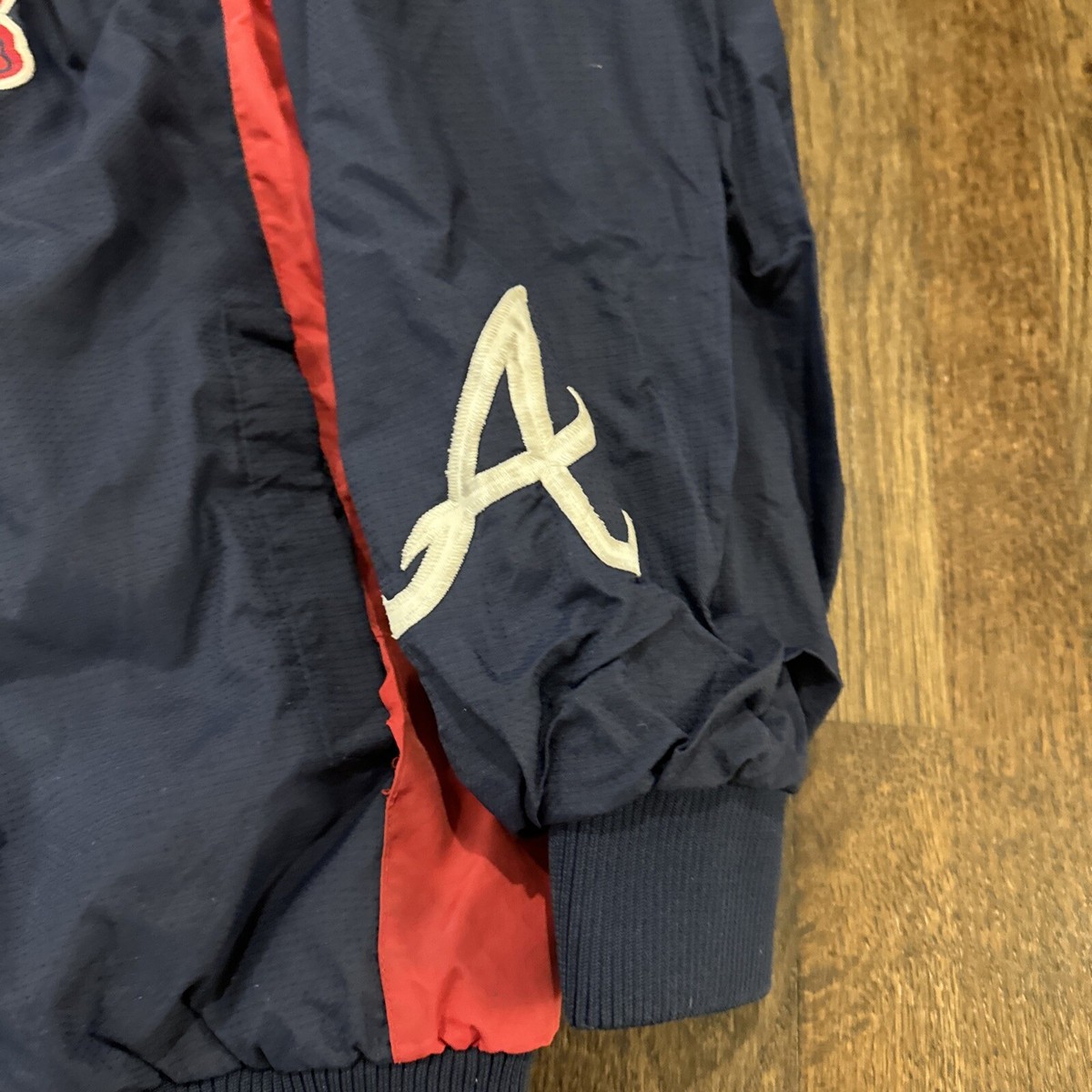 Atlanta Braves Jacket XXL Mens Majestic Full Zip Blue | eBay