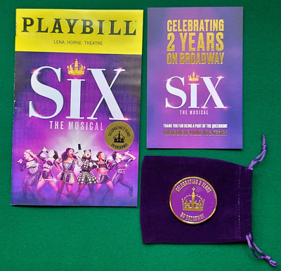 SIX on Broadway 2nd Year Anniversary Coin,Playbill, Insert - 4 items | eBay