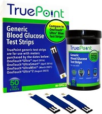 True Point Generic Blood Glucose Test Strips Diabetics Medical Tools 50 Ct Box