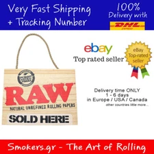1x RAW ORIGINAL "Sold Here" Wood Sign Rolling Papers KING SIZE