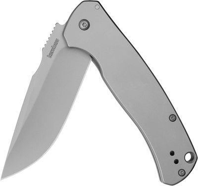 KS1416 Kershaw Scour A/O 8Cr13MoV Drop Point Blade Stainless Handles Framelock C