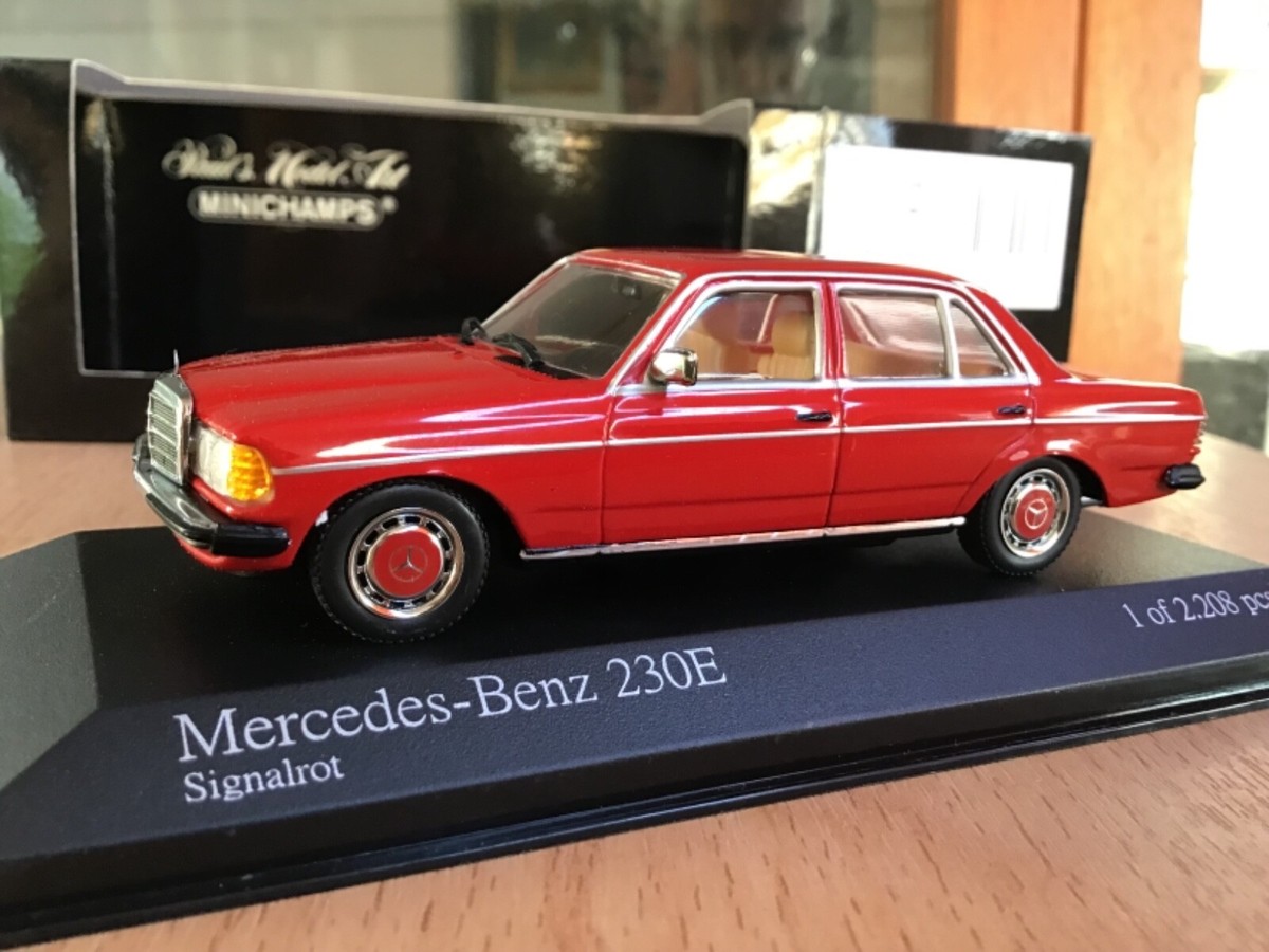 1/43 MINICHAMPS Mercedes 230E red, saloon, rare, 1976 mint+++! | eBay