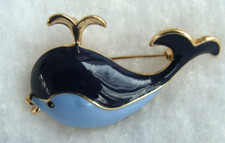 New Betsey Johnson Fashion Blue Enamel Cute Ocean Whale Charm Brooch Pin Gift