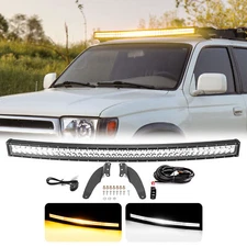 for 95-04 Toyota Tacoma , Amber/White Strobe 42'' LED Light Bar Roof 240W Combo