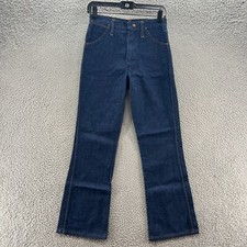 Vintage Wrangler Jeans Womens 16 26X30 Flared Dark Wash Zip Fly Talon USA NEW