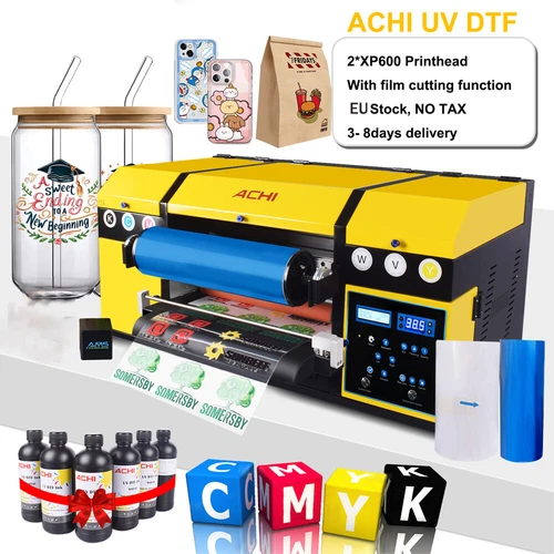2 in 1 A3 UV DTF Printer Head Varnish Transfer Crystal Sticker Film Double Epson