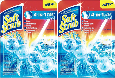 4-in-1 Toilet Care Rim Hanger, Sapphire Waters, 1.76 Ounce (Pack of 2)
