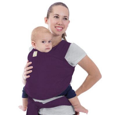 Keababies Baby Wrap Soft Cotton Carrier Copper Grey Babies to 35 Lbs 