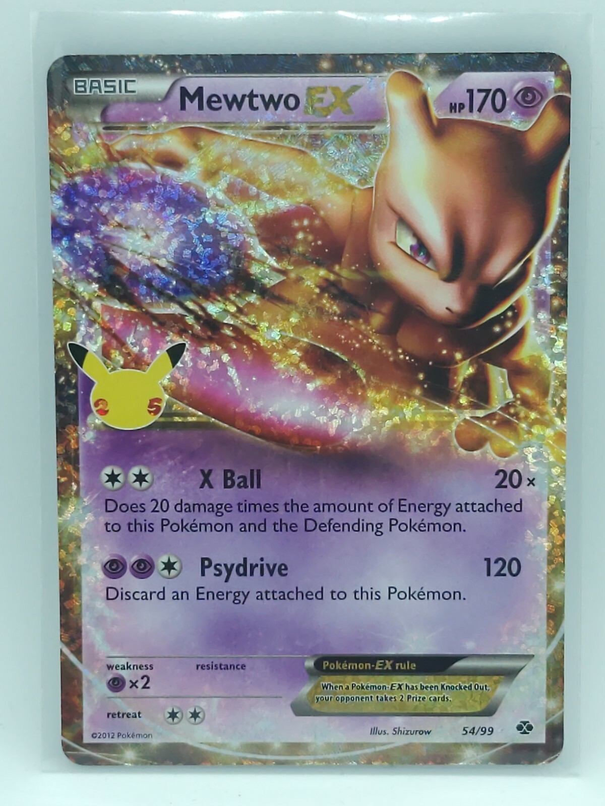 Pokémon TCG Mewtwo EX Celebrations: Classic Collection 54/99 Holo Ultra Rare