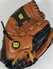 Wilson Select Baseball Glove Brown Black Leather 9.5 RHT Right Hand Throw