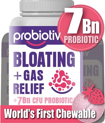 Chewable Probiotics & Daily Digestive Enzymes Gas & Anti Bloating Relief
