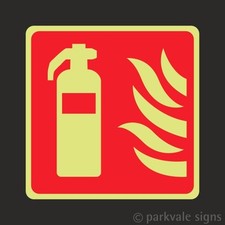 Photoluminescent Fire Extinguisher Logo Sign