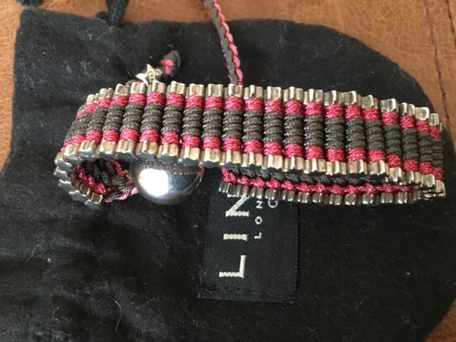 Genuine Links Of London Sterling Silver Friendship Bracelet Black Amp Red Ebay