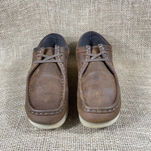 Clark’s Wallabee moccasins shoes leather brown tie up Women size 10 M - Picture 7 of 11