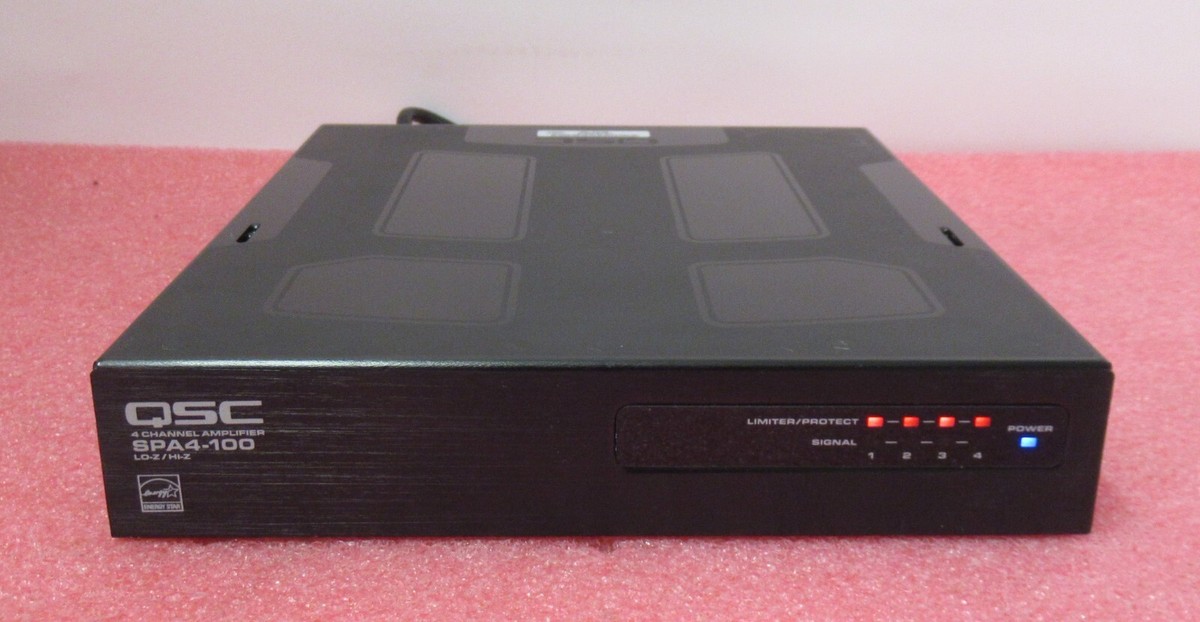QSC SPA4-100 Four-Channel 400W Low-Z / High-Z Amplifier For