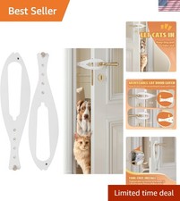 Robust 2 Pcs Cat Door Stopper Latch - Adjustable Pet Barrier 2.5-6" Wide