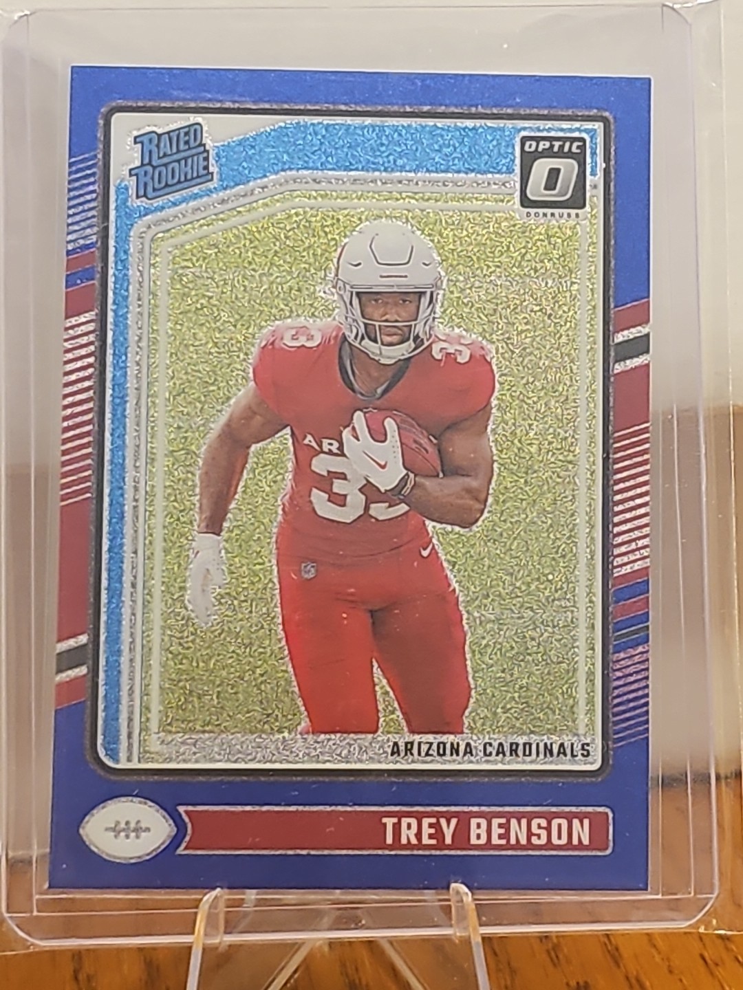 🔥CASE HIT🔥 2024 Optic - Rated Rookie Trey Benson #293 Blue Glitter Prizm