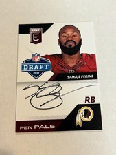 2017 Donruss Elite Semaje Perine Pen Pals Black On Card Rookie Auto Redskins SP 