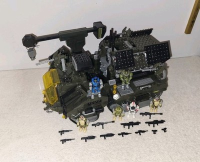 Halo Mega Bloks UNSC Elephant Troop Carrier Set 97381 Near Complete w/ All Figs